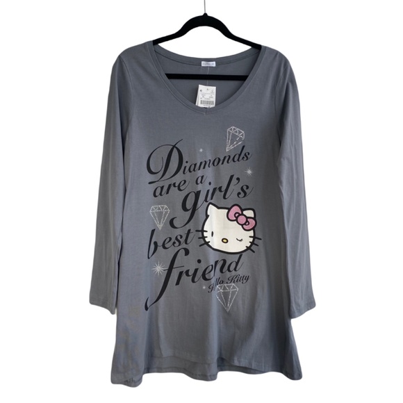 Hello Kitty PJ, NWT, size XL, “Diamonds are a girl’s best friend” - Picture 1 of 9